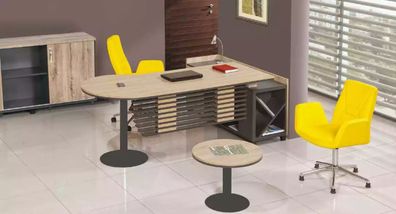 Eckschreibtisch Tisch Büro Tische Schreibtische Möbel Chefschreibtisch 2tlg