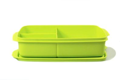 Tupperware To Go Lunchbox 1 L limette mit Trennwand Clevere Pause Schule