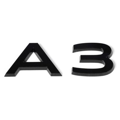 Original Audi A3 Schriftzug Logo Emblem Aufkleber schwarz 8Y08537405FQ