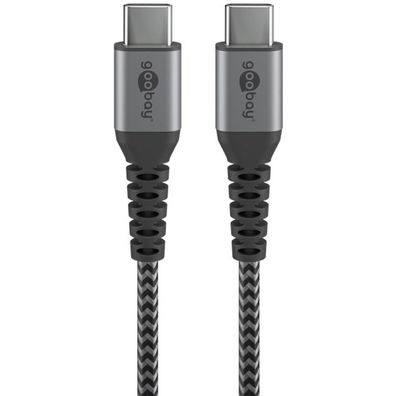 goobay Kabel USB-C/ Cv2.0 tex. gy/ sr 0,5m 49301 - Goobay 49301 - (PC Zubehoer / ...