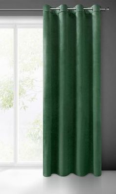Vorhang Gardine Verdunklungsgardinen mit Ösen dunkelgrün 140x250 cm Dekoration Modern