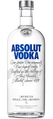 1 Ltr. Absolut Vodka, 1000ml, 40% Vol.