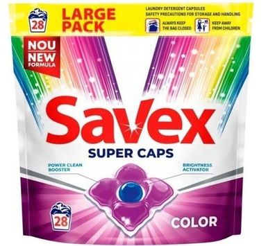 Savex Kapseln für buntes Waschen, 28 Stück