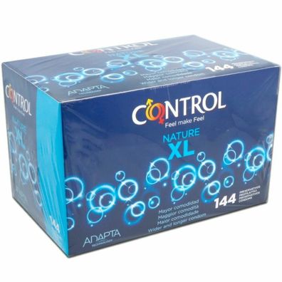 Control NATURE XTRA LARGE Elastische Kondome Größe XL aus Naturlatex - 144 Stück