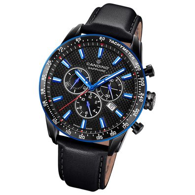 Candino Herrenuhr Leder schwarz Candino Sport Armbanduhr UC4759/4