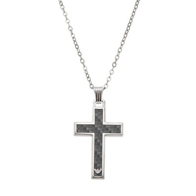 Men steel cross necklace EGS1705040