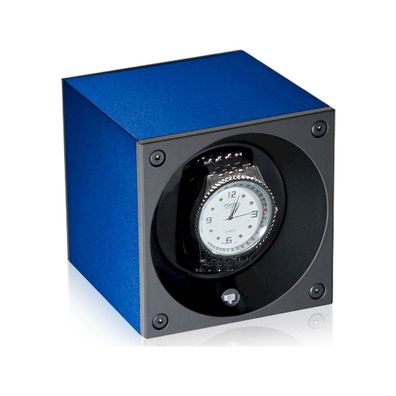 Swiss Kubik - Uhrenbeweger - Masterbox Aluminium - navyblau - SK01. AE.004