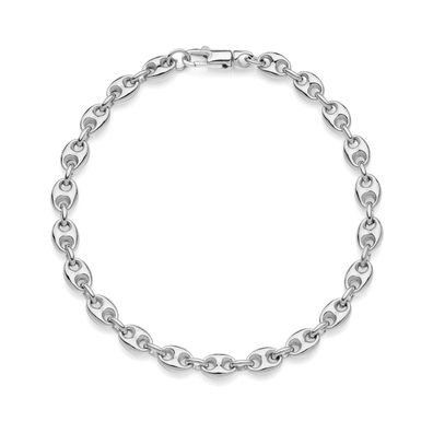 Unoaerre – 6376 – Marineblaues Mesh-Armband aus Silber