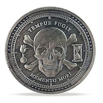 USA Skull/ Schädel/ Lebensbaum/ Medaille/ Neusilber (MS04242)
