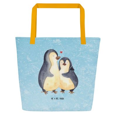 Mr. & Mrs. Panda Stofftasche mit Innenfach Pinguin umarmen ohne Spruch