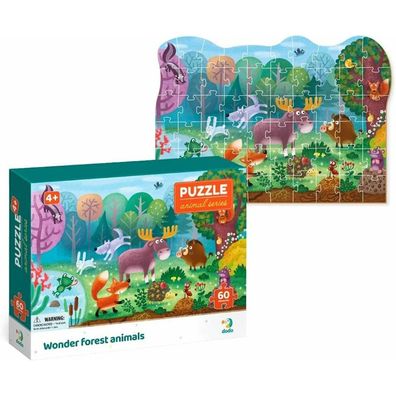 DODO Puzzle Tiere: Seltsame Waldtiere 60 Teile