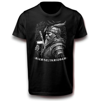 Nordischer Krieger mit Bier Wikinger Sprüche Spruch T-Shirt Fun Odin Walhalla Thor