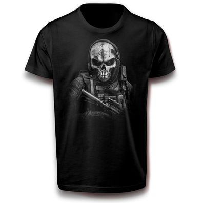 Spezialeinheit & Totenkopfmaske Krieg Krieger Militär Totenkopf Zombie T-Shirt