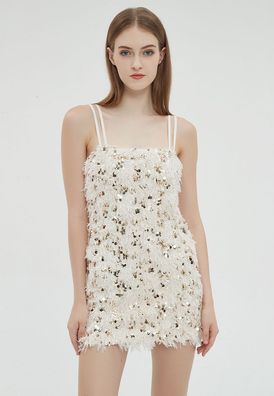DesignersummerCollection Stylish Sequin Sling Summer Dress B23070510W