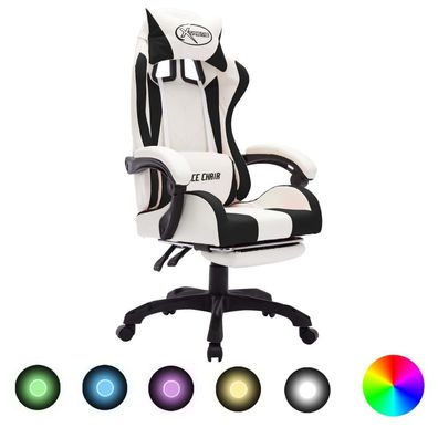 Gaming-Stuhl mit RGB LED-Leuchten Kunstleder
