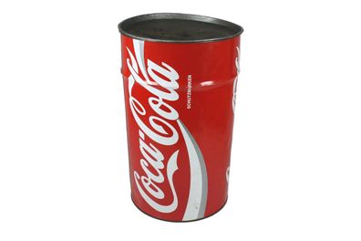 Coca Cola Dose Tonne Fass Hocker Stauraum Blechtonne Sitzhocker