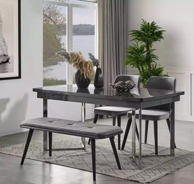Esszimmer Tisch 4x Stühle 5tlg. Design Möbel Modern Set Garnitur Neu
