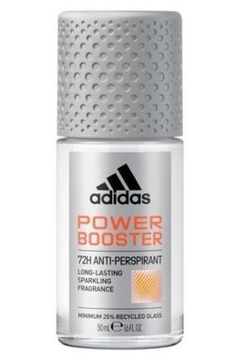 Adidas Herren Deo Roll-On Power Booster 50 ml - Lang anhaltende Frische