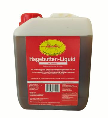 Hagebutten-Liquid 2,5L Kanister für Pferde, Ponys - Mit Vitamin C -