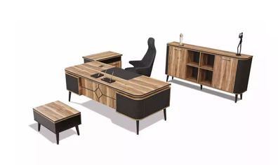 Holz Schreibtisch Arbeitzimmer Büro Möbel Designer Möbel 220x90 Tisch