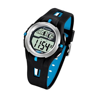 Calypso Kunststoff Herren Uhr K5511/2 Armbanduhr schwarz türkis Digital UK5511/2