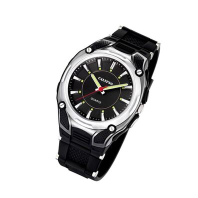 Calypso Kunststoff PUR Herren Uhr K5560/2 Armbanduhr schwarz Analogico UK5560/2