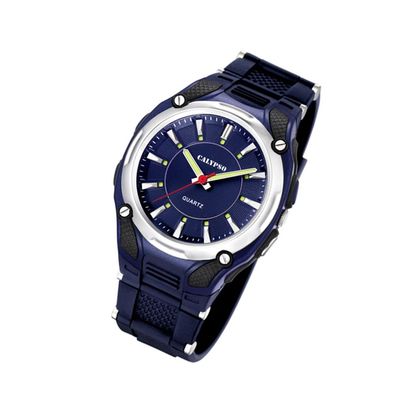 Calypso Kunststoff Herren Uhr K5560/3 Armbanduhr dunkelblau Analogico UK5560/3