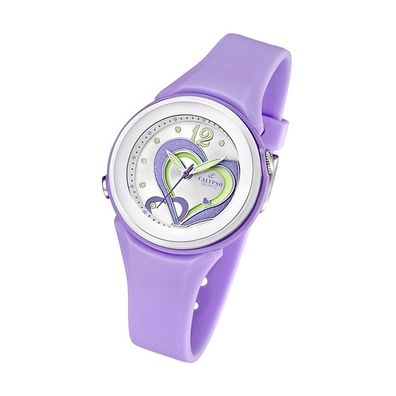 Calypso Kunststoff Damen Uhr K5576/4 Armbanduhr flieder lila Analogico UK5576/4