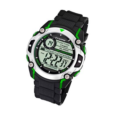 Calypso Kunststoff PUR Herren Uhr K5577/3 Armbanduhr schwarz Digital UK5577/3