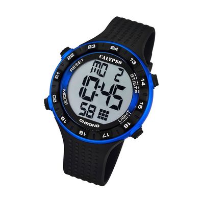 Calypso Kunststoff PUR Herren Uhr K5663/2 Armbanduhr schwarz Digital UK5663/2