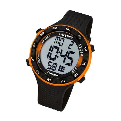 Calypso Kunststoff PUR Herren Uhr K5663/3 Armbanduhr schwarz Digital UK5663/3