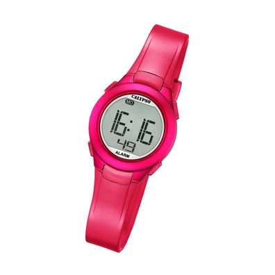 Calypso Kunststoff PUR Damen Uhr K5677/4 Armbanduhr pink Digital UK5677/4