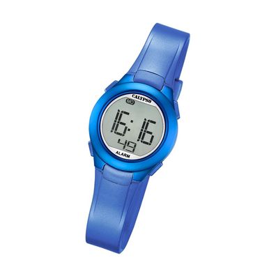 Calypso Kunststoff PUR Damen Uhr K5677/5 Armbanduhr blau Digital UK5677/5