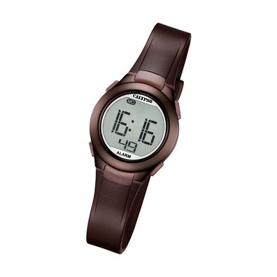 Calypso Kunststoff PUR Damen Uhr K5677/6 Armbanduhr braun Digital UK5677/6