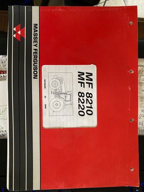 Originale Ersatzteilliste Massey Ferguson MF 8210 und MF 8220 Ungebraucht