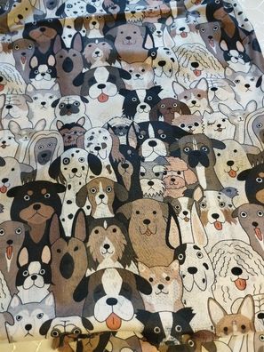 Schal mit Hunde Motiv auf beiden Seiten in verschiedenen Farben