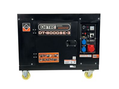 DeTec. Dieselstromerzeuger 6500 Watt Notstromaggregat I 3 Phasen Stromerzeuger