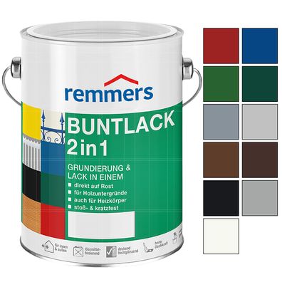 Remmers Buntlack 2in1 Grundierung Lack Rostschutz Farbwahl 0.375L