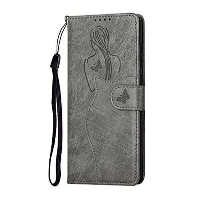 Hülle für Samsung Galaxy S22 Plus Wallet Case Handycase Etui Tasche Frau grau