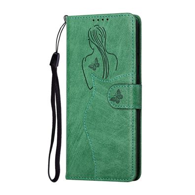 Hülle für Samsung Galaxy S22 Plus Wallet Case Handycase Etui Tasche Frau grün