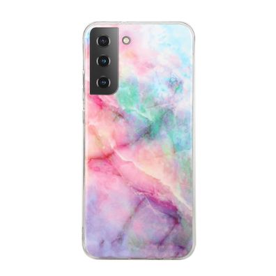 Hülle für Samsung Galaxy S22 Plus / S22+ Handyhülle Handy Case Cover Marmor rosa