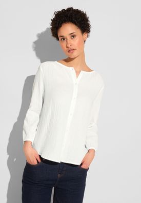 Street One Musselin Bluse in Off White
