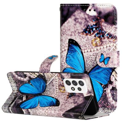 Hülle für Samsung Galaxy A33 5G Wallet Case Handycase Etui Tasche Schmetterling