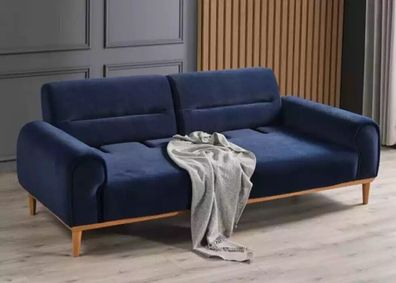 Dreisitzer Blau Couch Polster Design Sofa 3 Sitzer Sofas Zimmer Luxus