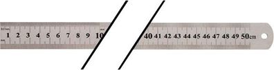 Stahlmaßstab L.500mm rostfr. Stahl Teilung B=mm/1/2mm PROMAT
