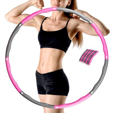 Hula Hoop Fitness Reifen Bauchtrainer für Erwachsene und Kinder Hula Kreis rosa