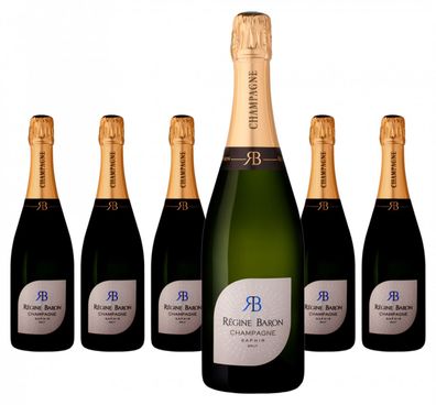 6 x Champagne Regine Baron Saphir Brut
