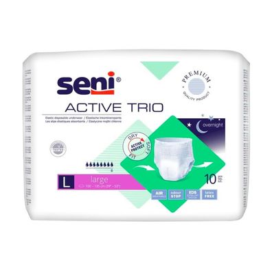 Seni Active Trio Inkontinenzhosen - 10 Stück - L | Packung (10 Stück) (Gr. L)