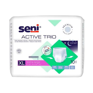 Seni Active Trio Inkontinenzhosen - 10 Stück - XL | Packung (10 Stück) (Gr. XL)