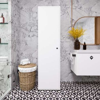 Badezimmer Badschrank Modern Design Mit Regalen Weiß Rechteckig Modern